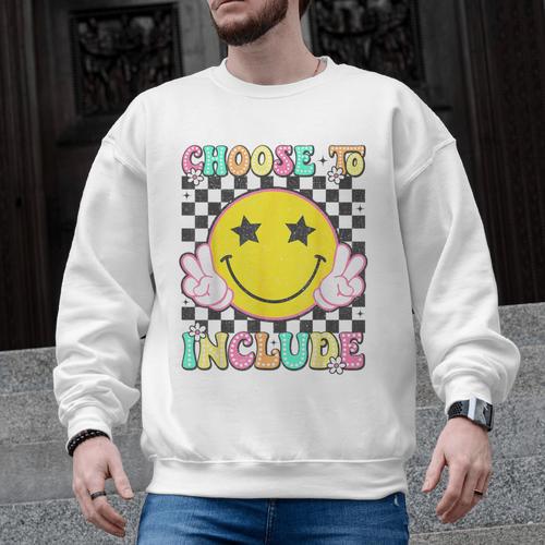 Choose To Include Special Education Teacher Autism Awareness Men Graphic Sweatshirt - teacherstshirts.com DE