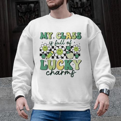 My Class Is Full Of Lucky Charms St Patricks Day Teacher Men Graphic Sweatshirt - teacherstshirts.com