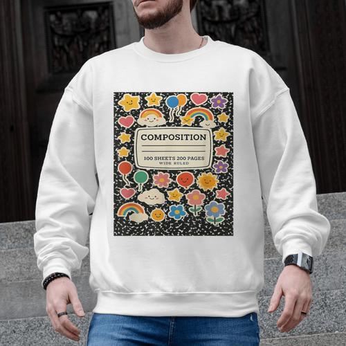 Composition Notebook Costume Teacher Matching Halloween Book Men Graphic Sweatshirt - teacherstshirts.com