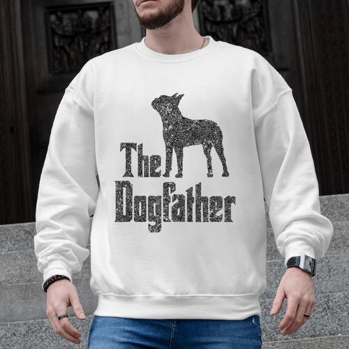 The Dogfather Boston Terrier Dog Funny Dog Gift T-Shirt For Men Women Girls Kids Men Graphic Sweatshirt - Bostonterriersmerch.com