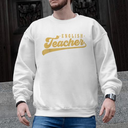 English Teacher Men Women Vintage Graphic English Teacher Men Graphic Sweatshirt - teacherstshirts.com CA