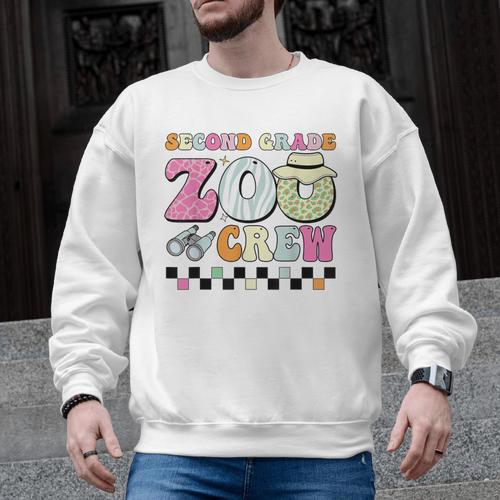 Field Zoo Trip Shirt For Teacher Second Grade Crew Men Graphic Sweatshirt - teacherstshirts.com CA