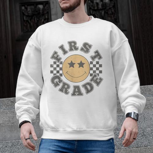 First Grade Teacher First Day Of 1st Grade Back To School Men Graphic Sweatshirt - teacherstshirts.com DE