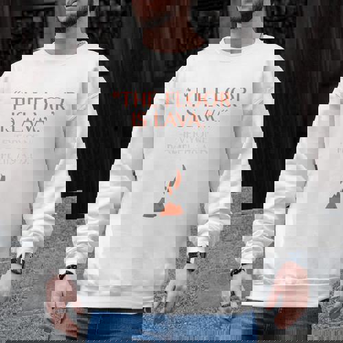 The Floor Is Lava For History Lovers &amp; Teachers Premium Tri-Blend Men Graphic Sweatshirt - teacherstshirts.com