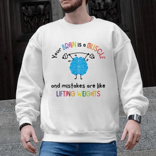 Growth Mindset Tee Teacher Quotes Men Women Kids Men Graphic Sweatshirt - teacherstshirts.com UK