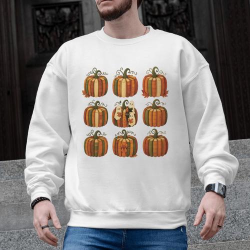 Halloween Teacher Fall Book Pumpkin Retro Reading Men Graphic Sweatshirt - teacherstshirts.com AU