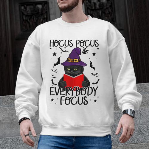 Hocus Pocus Everybody Focus Halloween Teacher For Men Women Men Graphic Sweatshirt - teacherstshirts.com