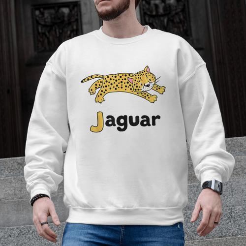 J Is For Jaguar ABC Alphabet T-Shirt For Teachers Students Men Graphic Sweatshirt - teacherstshirts.com UK