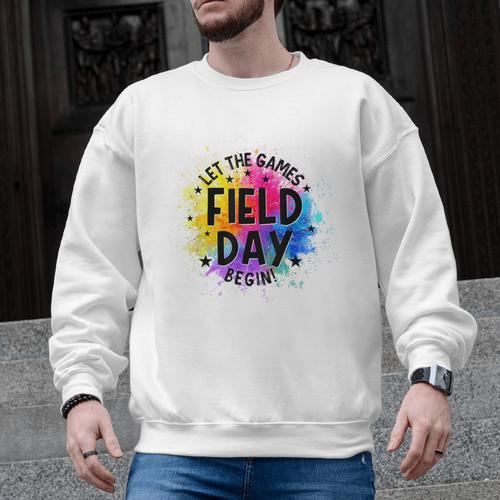 Let The Games Begin Field Day Fun Day Teachers Boys Girls Men Graphic Sweatshirt - teacherstshirts.com AU