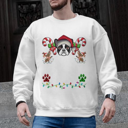 Most Likely Decorate Her Boston Terrier Dog Ugly Christmas Men Graphic Sweatshirt - Bostonterriersmerch.com