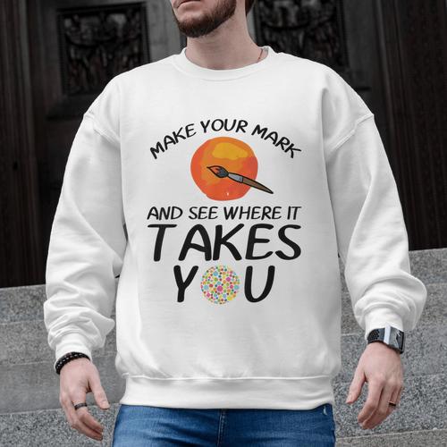 Make Mark Paintbrush International Dot Day Art Teacher Men Graphic Sweatshirt - teacherstshirts.com
