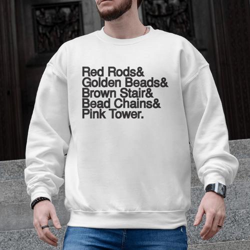 Montessori Helvetica Education Teacher Men Graphic Sweatshirt - teacherstshirts.com CA