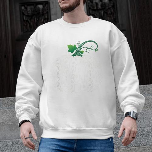 Music Notes Pumpkin Fall Music Teacher Men Graphic Sweatshirt - teacherstshirts.com AU