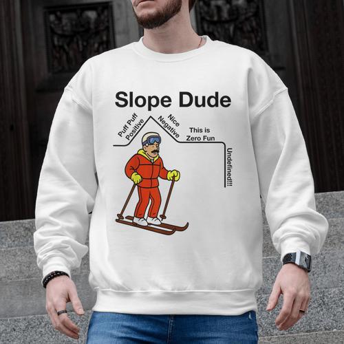 Nerdy Slope Dude Geometry Algebra Math Teacher Men Graphic Sweatshirt - teacherstshirts.com UK