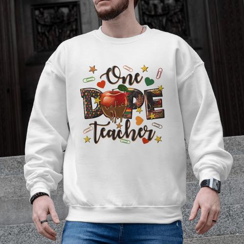 One Dope Teacher Men Graphic Sweatshirt - teacherstshirts.com