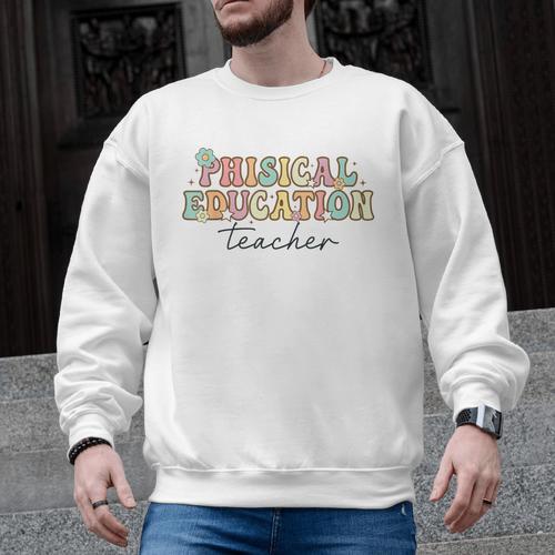 PE Teacher Back To School Physical Education Teacher Men Graphic Sweatshirt - teacherstshirts.com AU