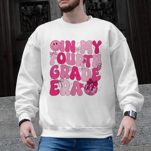 Pink Fourth Grade Era 4th Back To School Grade Teacher Men Graphic Sweatshirt - teacherstshirts.com AU