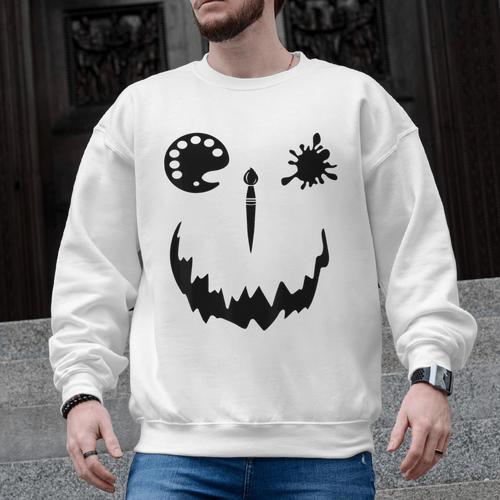 Pumpkin Artist Halloween Art Teacher Men Graphic Sweatshirt - teacherstshirts.com