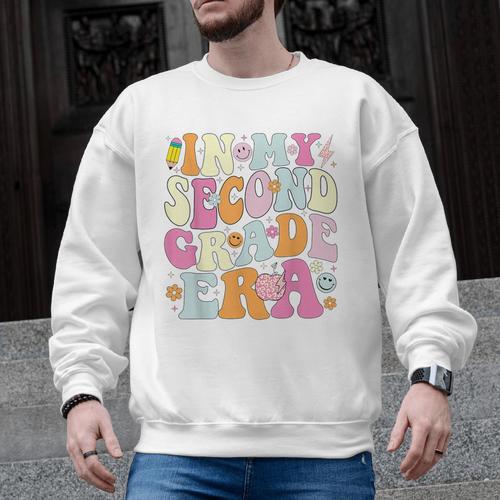 In My Second Grade Era 2nd Grade Girl Teacher Back To School Men Graphic Sweatshirt - teacherstshirts.com