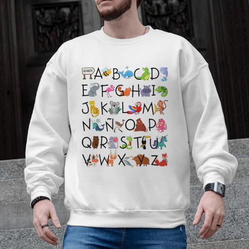 SPANISH ALPHABET MAESTRA SPANISH TEACHER Men Graphic Sweatshirt - teacherstshirts.com UK