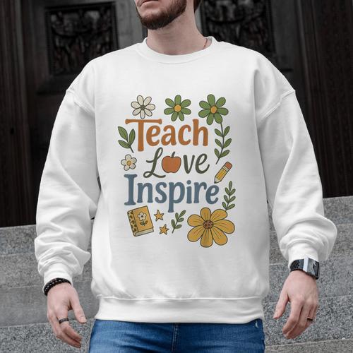 Teacher Inspire Love Men Graphic Sweatshirt - teacherstshirts.com AU