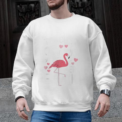 This Teacher Loves Her Flock Flamingo Teacher Class Men Graphic Sweatshirt - teacherstshirts.com UK