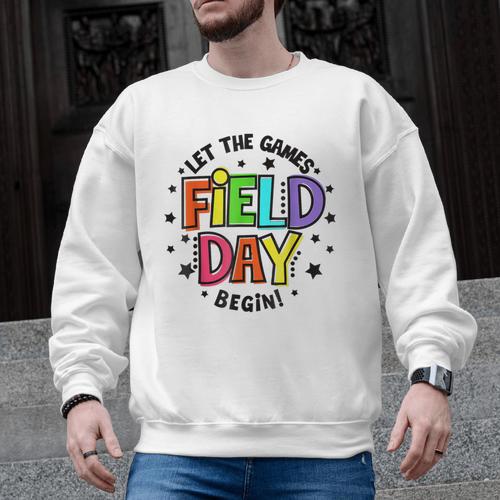Teacher Student Field Day Let The Games Begin Field Day Men Graphic Sweatshirt - teacherstshirts.com AU