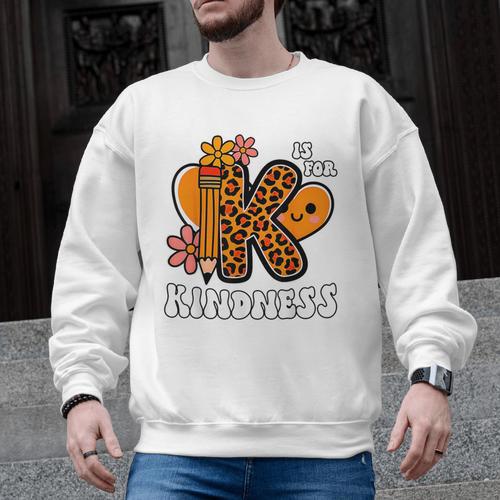 Unity Day Shirt Kindness Orange Teacher Kids Be Kind Men Graphic Sweatshirt - teacherstshirts.com CA