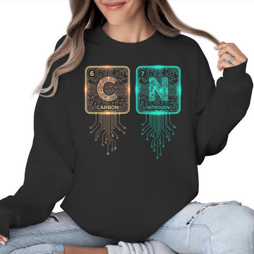 6 7 Science Chemistry Teacher Periodic Table Meme Women Crewneck Sweatshirt - teacherstshirts.com DE