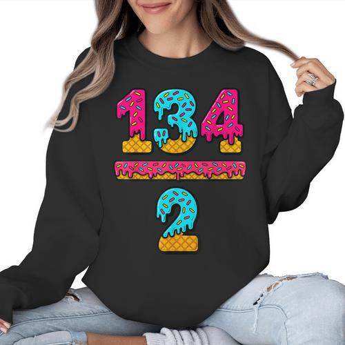 67 Ice Cream Drip Meme Division Math Teacher Gen Alpha Slang Women Crewneck Sweatshirt - teacherstshirts.com UK