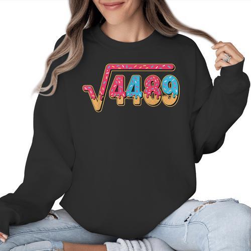 67 Ice Cream Drip Meme Math Teacher School Square Root 4489 Women Crewneck Sweatshirt - teacherstshirts.com AU
