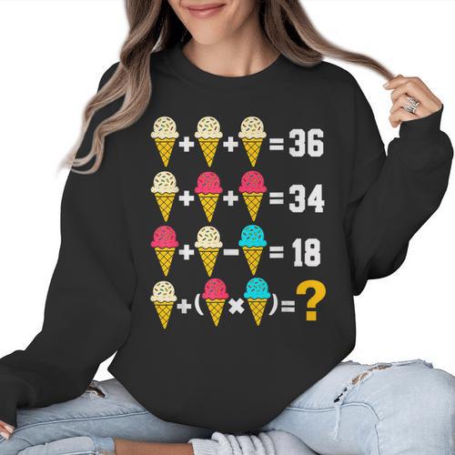 67 Ice Cream Drip Meme Order Of Operations Math Teacher Women Crewneck Sweatshirt - teacherstshirts.com CA