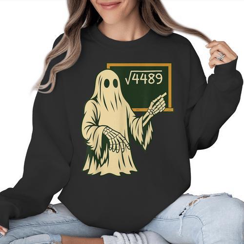 67 Meme Square Root 4489 Slang Math Teacher Skeleton Women Crewneck Sweatshirt - teacherstshirts.com AU