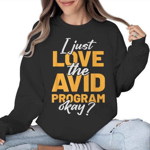 AVID Team Appreciation Essentials AVID Program Teacher Women Crewneck Sweatshirt - teacherstshirts.com
