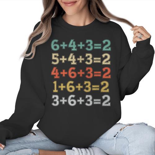 Baseball Math Sports Double Play Teacher School 2022 Women Crewneck Sweatshirt - teacherstshirts.com UK