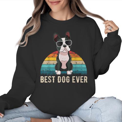 Boston Terrier Boston-Bulldog For Men Women Girls Kids Women Crewneck Sweatshirt - Bostonterriersmerch.com