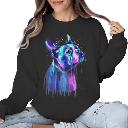 Boston Terrier Dog For a Boston Terrier Mom Women Crewneck Sweatshirt - Bostonterriersmerch.com