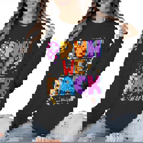 Bruh We Back Teachers First Day Back To School Teachers Women Crewneck Sweatshirt - teacherstshirts.com