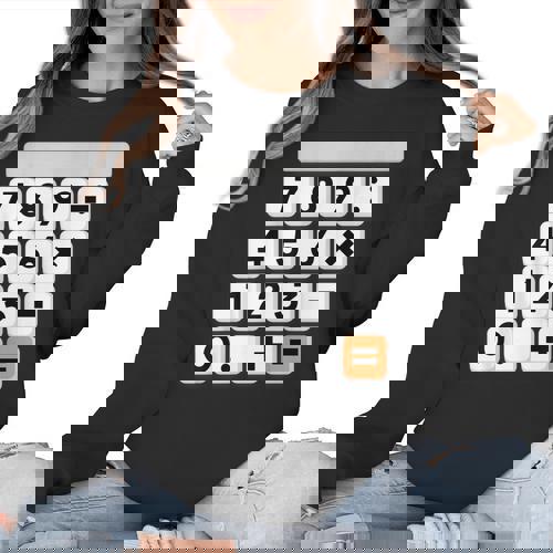 Calculator Easy Halloween Costume For Math Teacher Women Crewneck Sweatshirt - teacherstshirts.com