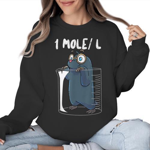 Chemistry Chemist Student Science Teacher Mole Women Crewneck Sweatshirt - teacherstshirts.com DE