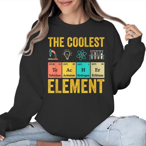 Chemistry Teacher Element Science Student Chemist Women Crewneck Sweatshirt - teacherstshirts.com AU