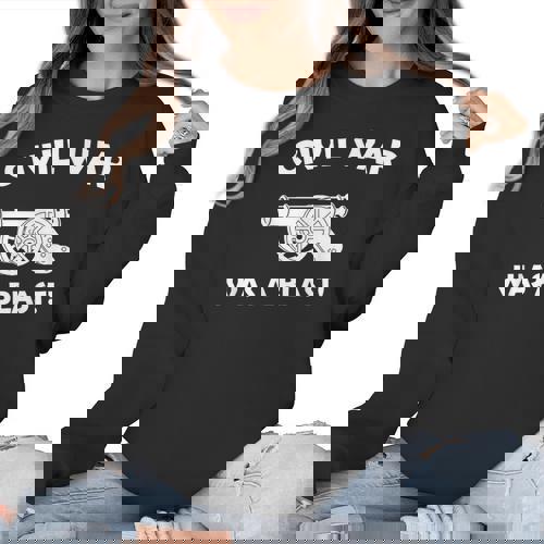 Civil War It Was A Blast History Teacher T-Shirt Women Crewneck Sweatshirt - teacherstshirts.com