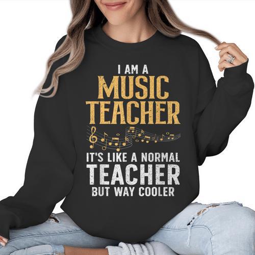 Cool Music Teacher Art For Men Women School Orchestra Coach Women Crewneck Sweatshirt - teacherstshirts.com