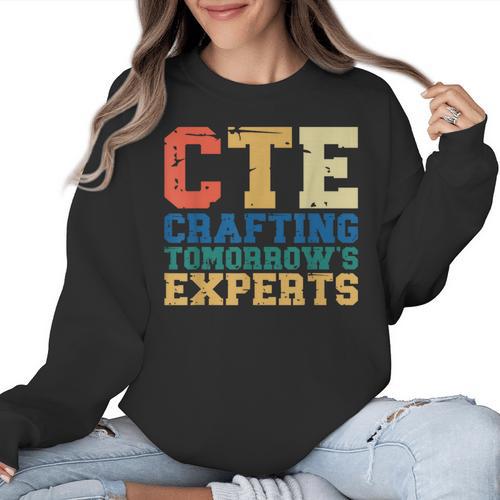 CTE Teacher Education Career Technical Women Crewneck Sweatshirt - teacherstshirts.com UK
