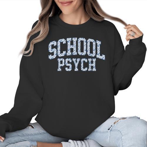 Cute Wildflower School Psych Teacher School Psychologist Women Crewneck Sweatshirt - teacherstshirts.com DE