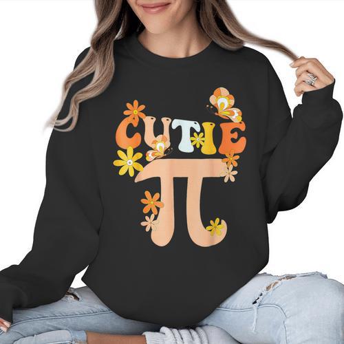 Cutie Pi Shirt Pi Day Math Girls Kids Women Toddler Teacher Women Crewneck Sweatshirt - teacherstshirts.com AU