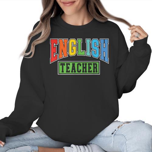 English Teacher Men Women Grammar Class English Teacher Women Crewneck Sweatshirt - teacherstshirts.com