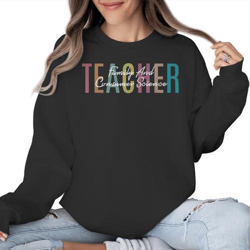 FACS Teacher Family And Consumer Science Teacher Women Crewneck Sweatshirt - teacherstshirts.com CA