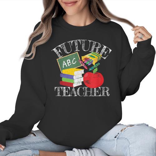 Future Teacher Costume Tee For Men Women Adults And Kids Women Crewneck Sweatshirt - teacherstshirts.com