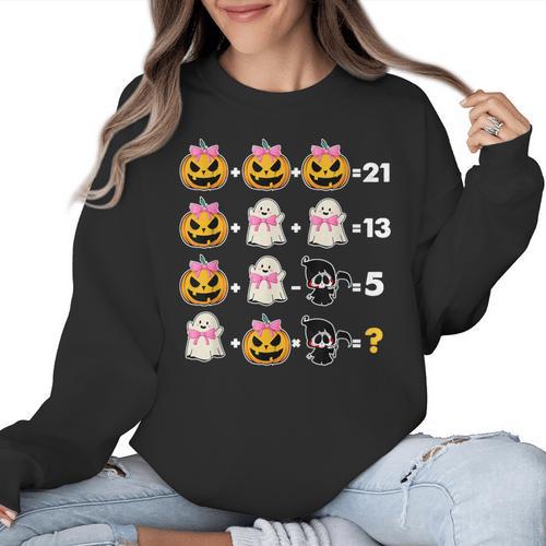 Halloween Math Teacher Men Women Order Of Operations Women Crewneck Sweatshirt - teacherstshirts.com CA